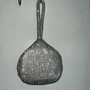 Silver Sparkle Wristlet